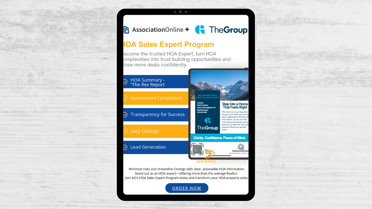 HOA Sales Expert Program Digital Flyer